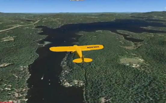 YouTube Lake Sunapee Flyover - 1950 simulation
